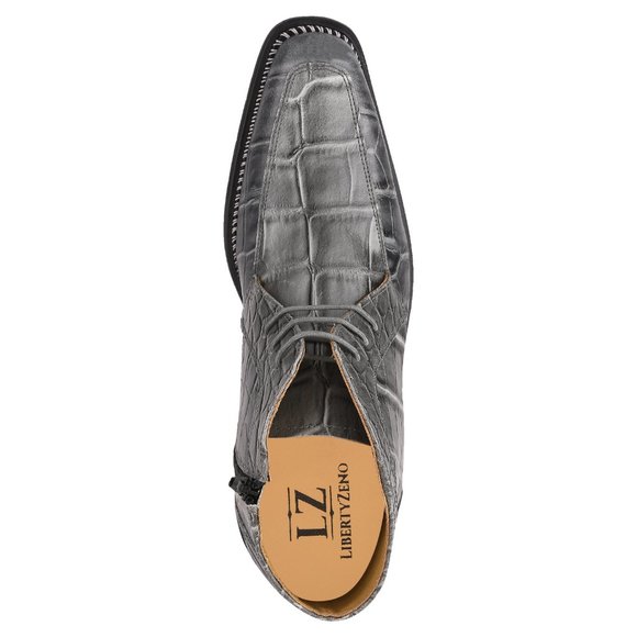 LIBERTYZENO Grey Man Made Lace-Up Boots main image 4